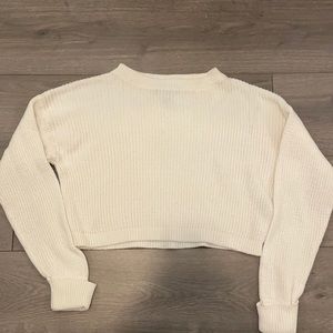 Cropped knit sweater